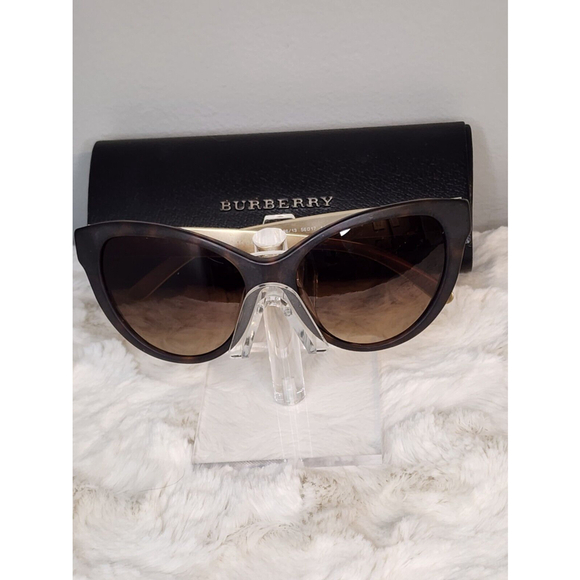 Burberry Accessories - Burberry Women Sunglasses - Matte Black Gold/Grey Gradient